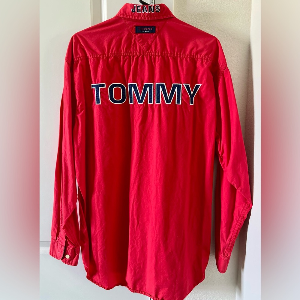 Vintage Tommy Red Long Sleeve Shirt